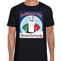 Bellatio Fout Italie kerst shirt Christmas in Italy zwart voor heren