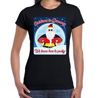 Bellatio Fout Duitsland kerst shirt Christmas in Germany zwart dames Zwart