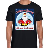 Bellatio Fout Duitsland kerst shirt Christmas in Germany zwart voor heren