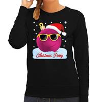 Bellatio Foute kersttrui / sweater Christmas party zwart voor dames