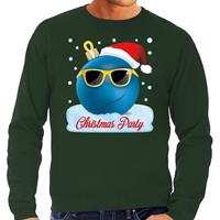 Bellatio Foute kerst sweater / trui Christmas party groen voor heren