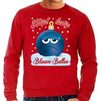 Bellatio Foute kerst sweater / trui Blauwe ballen rood voor heren