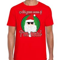 Bellatio Fout Kerstshirt cool Santa I am real rood voor heren