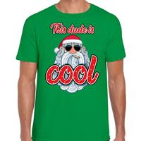Bellatio Fout kerst shirt Stoere kerstman this dude is cool groen heren Groen