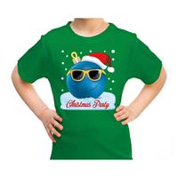 Bellatio Fout kerst shirt coole kerstbal Christmas party groen voor kids