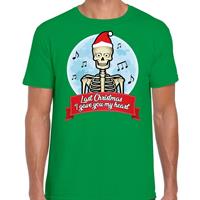 Bellatio Fout Kerst shirt last christmas i gave you my heart groen heren (48) Groen
