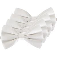 4x Witte verkleed vlinderstrikjes 12 cm voor dames