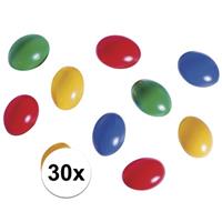 Rayher hobby materialen 30x Gekleurde plastic eieren Multi