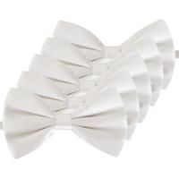 5x Witte verkleed vlinderstrikjes 12 cm voor dames