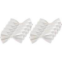 10x Witte verkleed vlinderstrikjes 12 cm voor dames