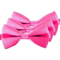 3x Roze verkleed vlinderstrikjes 12 cm voor dames