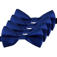 4x Blauwe verkleed vlinderstrikjes 12 cm voor dames
