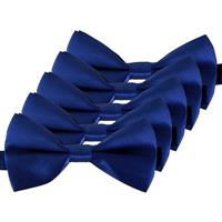 5x Blauwe verkleed vlinderstrikjes 12 cm voor dames
