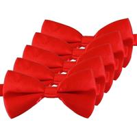 5x Rode verkleed vlinderstrikjes 12 cm voor dames