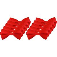 10x Rode verkleed vlinderstrikjes 12 cm voor dames
