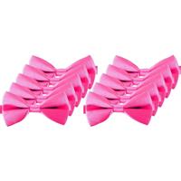 10x Roze verkleed vlinderstrikjes 12 cm voor dames