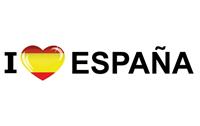 Shoppartners 5x Spanje I Love Espana sticker 19 x 4 cm Multi
