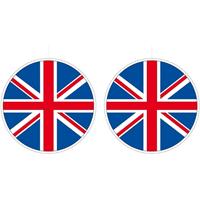 2x UK/Union Jack hangdecoratie 28 cm Multi