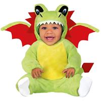Dierenpak draken verkleed kostuum voor baby/peuter 12-24 mnd Groen