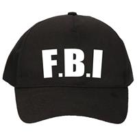 Bellatio Zwarte FBI politie agent verkleed pet / cap voor volwassenen