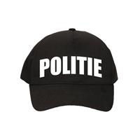 Bellatio Zwarte politie agent verkleed pet / cap voor kinderen