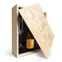 YourSurprise Champagnepakket met glazen - Riondo Prosecco Spumante - Gegraveerde deksel