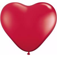 Shoppartners 60x Hartjes ballonnen rood 15 cm Rood