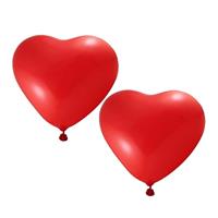48x Hartjes ballonnen rood 27 cm Rood