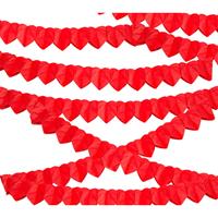25x Rode hartjes slinger van 2 meter Rood