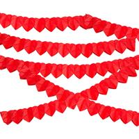 10x Rode hartjes slinger van 2 meter Rood