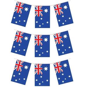 3x Australische vlaggenlijnen 4 meter landen decoratie -