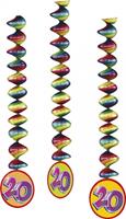 Haza Groep B.V. Rotor-Spiralen, Zahl "20", Regenbogen-Farben, 3 Stück