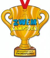 Paper Dreams trofee Zwemkampioen 33 cm karton goud