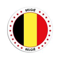Bellatio 10x Belgie sticker rond 14,8 cm landen decoratie Multi