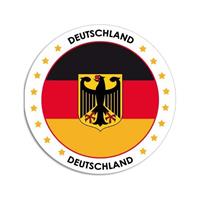 Bellatio 10x Duitsland sticker rond 14,8 cm landen decoratie Multi