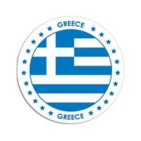 Bellatio 10x Griekenland sticker rond 14,8 cm landen decoratie Multi