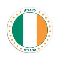 Bellatio 10x Ierland sticker rond 14,8 cm landen decoratie Multi