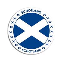 Bellatio 10x Schotland sticker rond 14,8 cm landen decoratie Multi
