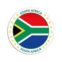 Bellatio 10x Zuid-Afrika sticker rond 14,8 cm Multi