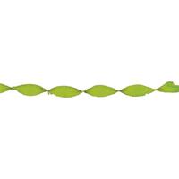 4x Crepe papier slinger lime groen 6 meter Groen