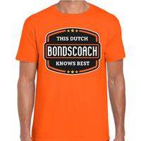 Bellatio Oranje / Holland supporter bondscoach t-shirt oranje voor heren