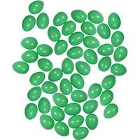 50x Groene kunststof eieren decoratie 4 cm hobby Groen