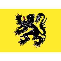 Bellatio 10x Vlaanderen vlag stickers 10 cm Multi