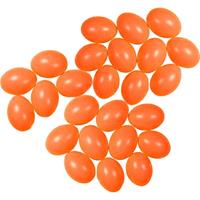 25x Oranje kunststof eieren decoratie 4 cm hobby Oranje
