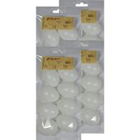 32x Witte kunststof eieren decoratie 6 cm hobby Wit