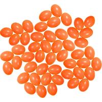 50x Oranje kunststof eieren decoratie 6 cm hobby Oranje