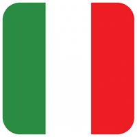 Bellatio 45x Bierviltjes Italiaanse vlag vierkant Multi