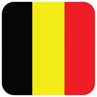 Bellatio 45x Bierviltjes Belgische vlag vierkant Multi