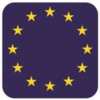 Bellatio 45x Bierviltjes Europese vlag vierkant Multi