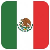 Bellatio 45x Bierviltjes Mexicaanse vlag vierkant Multi